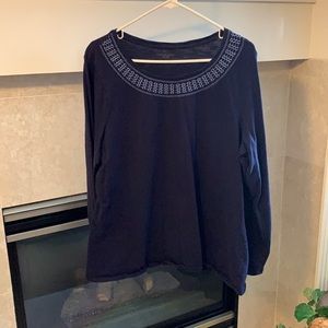 Coldwater Creek Navy long sleeve